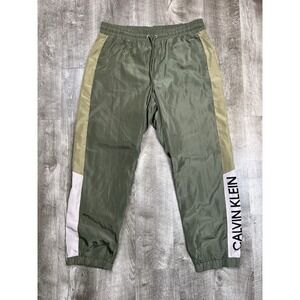 Calvin Klein Performance Pants Womens Large Olive Green Windbreaker